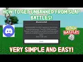 How To Get UNBANNED From Slap Battles VERY SIMPLE AND EASY