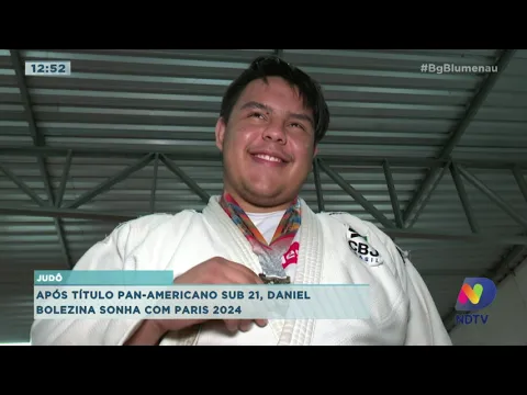 Judoca de Blumenau sonha com olimpíada após título do Pan-Americano Sub-21