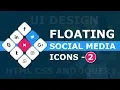 Social Media Sharing Button UI Design 2 - Floating Social Media Icons Using Html CSS And Javascript