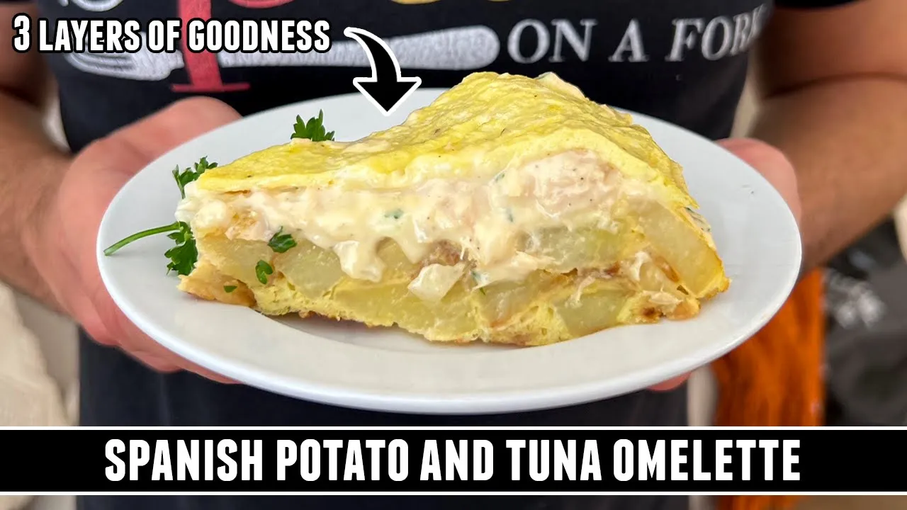 The FAMOUS Potato & Tuna Omelette from Spain   Tortilla Santanderina
