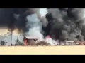 Two people hospitalized in a two alarm fire