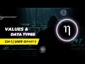 COMPUTER Values Datatypes CHAPTER 1 UNIT 3 Class 10 ICSE