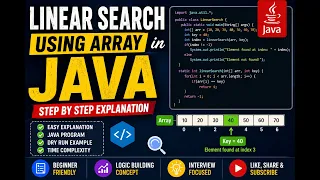 Linear Search Using Array in Java