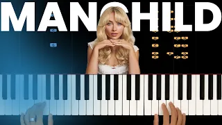 How to Play "Manchild" by Sabrina Carpenter | HDpiano (Part 1) Piano Tutorial