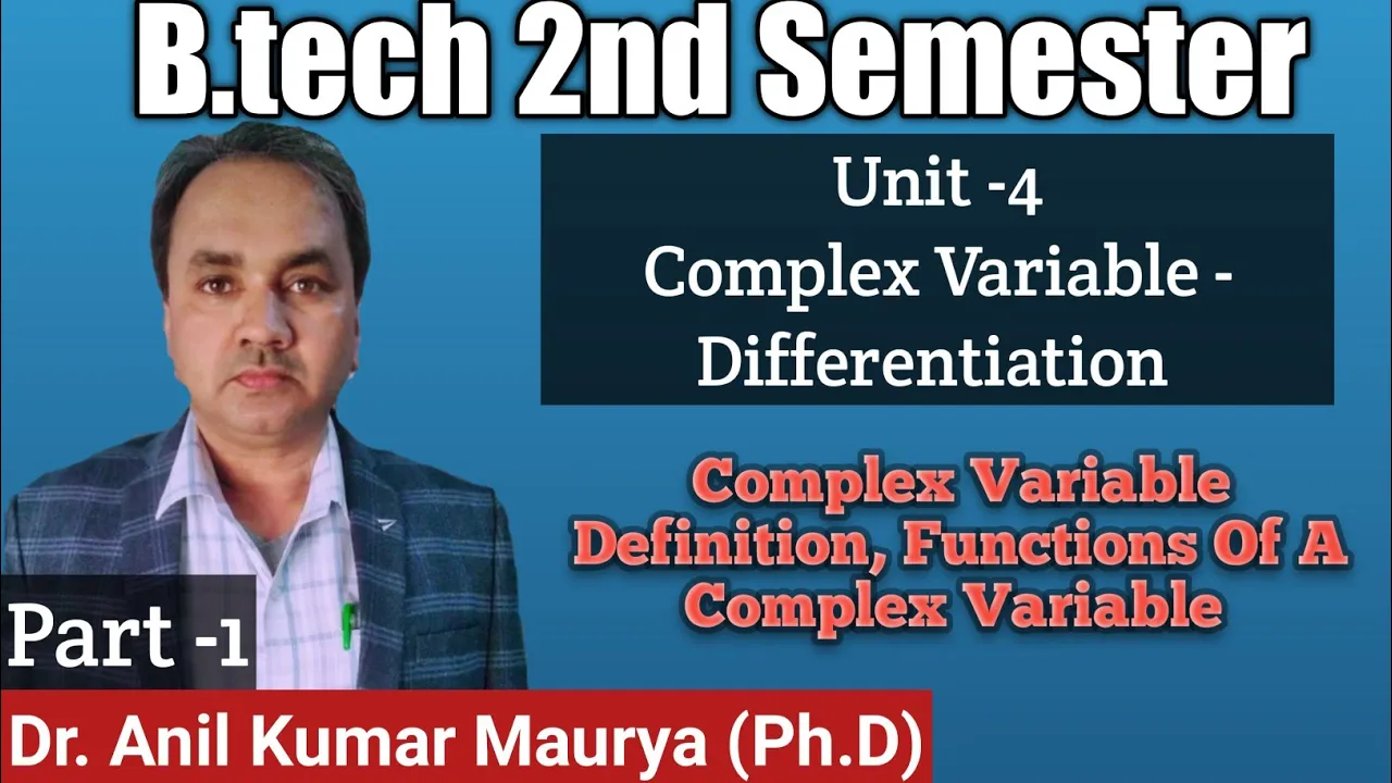 Complex Variable Definition -1 || Function Of A Complex Variable || B.tech 2nd Semester /B.sc maths