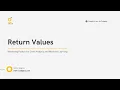 Module 2 Return Values