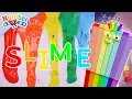 Let s Make Rainbow Slime Learn to Count for Kids Compilation Number Cartoon Numberblocks