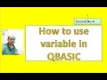 Use of variable in Qbasic Tutorial