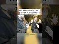 Lagu He REFUSED to say “Free Palestine”! #shorts