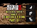Red Dead Redemption 2 Wildlife Art Exhibition Walkthrough - Part 2 woodpecker rat and cardinal