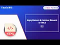 Empty Elements in HTML Container Elements HTML5 Tutorial For Beginners in Hindi Tutorial-18