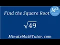 Find the Square Root 49