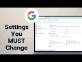 Google Account - Privacy and Security Settings You Should Change NOW