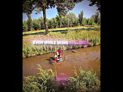 Crashes Into Canal But His Biggest Concern Was His Bike