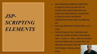 JSP Implicit Objects Scripting Standard Action Directives Custom Tag