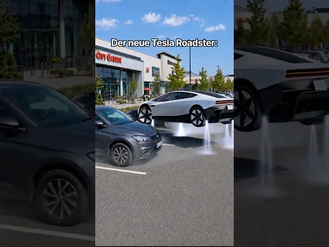 DER TESLA ROADSTER BRAUCHT NICHT MAL WARNBLINKER 😂 #shorts #shortvideo #youtubeshorts #viral