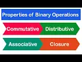 Properties of Binary Operations with Solved Examples SHS 1 MATH