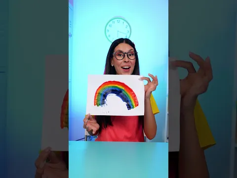 Let's draw a rainbow! 🌈🧽 In a unique and creative way! 😁 #forkids