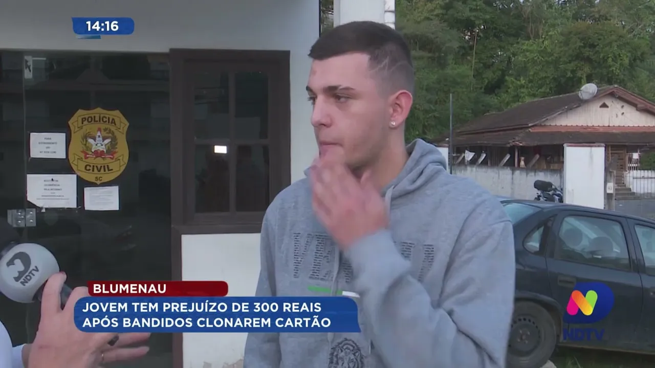 Blumenau: jovem tem prejuízo de 300 reais após bandidos clonarem cartão