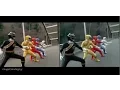 Power Rangers Wild Force First Appearance Split Screen (PR and Sentai version)