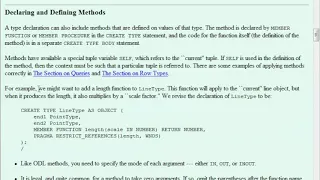 Object-Relational Features of Oracle