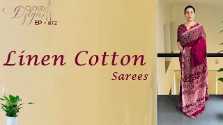 Download EP - 872 | Linen cotton Sarees | Cloud Dzigns MP3