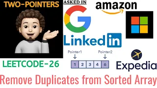 Remove Duplicates from Sorted Array Google Amazon Microsoft Explanation Live Coding