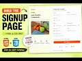Build a Signup Page with HTML CSS Beginner Tutorial