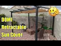 Outdoor Retractable Pergola with Sun Shade Canopy