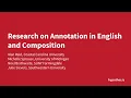 AnnotatED Webinar Research on Annotation in English and Composition