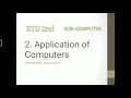 Application of Computers Class 2 COMPUTER