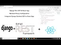 React App and Django Rest API Proxy Backend Configuration Integrate Django Rest API with React App