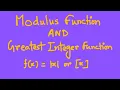 Modulus Function and Greatest Integer Function Box Function
