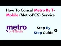 How To Cancel Metro By T-Mobile MetroPCS Service
