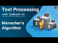 Manchers algorithms Text processing and competitive programming