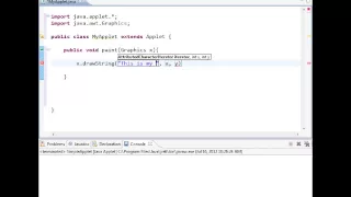 Java Applet Tutorial Display a Text Tutorial 5