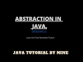 Abstraction in java oops part -2