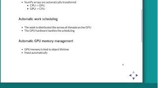 Using Numba to program the GPU from Python