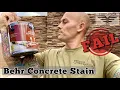 Behr Concrete Stain FAIL How to Stain Concrete Slab Outdoor Quick Review What it looks like