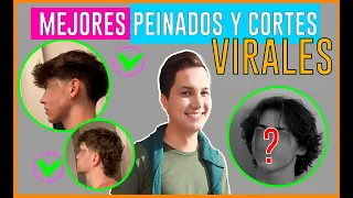 Cortes de pelo para hombres jóvenes con diseño "VIRALES" | Peinados para hombre barbería 2025