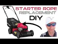 How to REPLACE the STARTER ROPE on a Craftsman M260 Lawn Mower