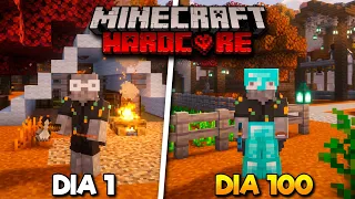 SOBREVIVÍ 100 DÍAS en el NUEVO BOSQUE DE OTOÑO 🍁 en Minecraft Hardcore