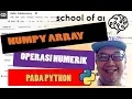 Menggunakan Numpy Array - Tutorial Python Data Science bahasa Indonesia untuk pemula
