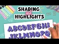 Advanced Bubble Lettering Tutorial adding shadows and highlights