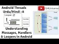 Android Threads Services-8 Introduction to Handlers Loopers Messages in Android U4Universe