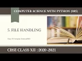 File Handling Part - 1 Class XII