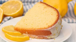 The BEST Lemon Pound Cake w/ Lemon Butter Glaze 🍋 (Real Lemon Flavor)