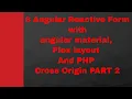 6 Angular Reactive Form with angular material Flex layout With PHP Cross Origin PART 2