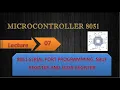 Microcontroller 8051 8051 Serial Port Programming SBUF Register SCON Register