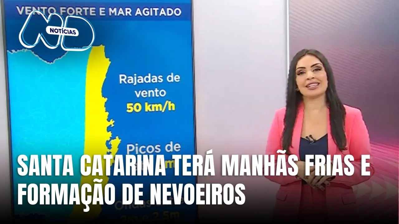 Tempo firme predomina em SC com chance de geada no amanhecer